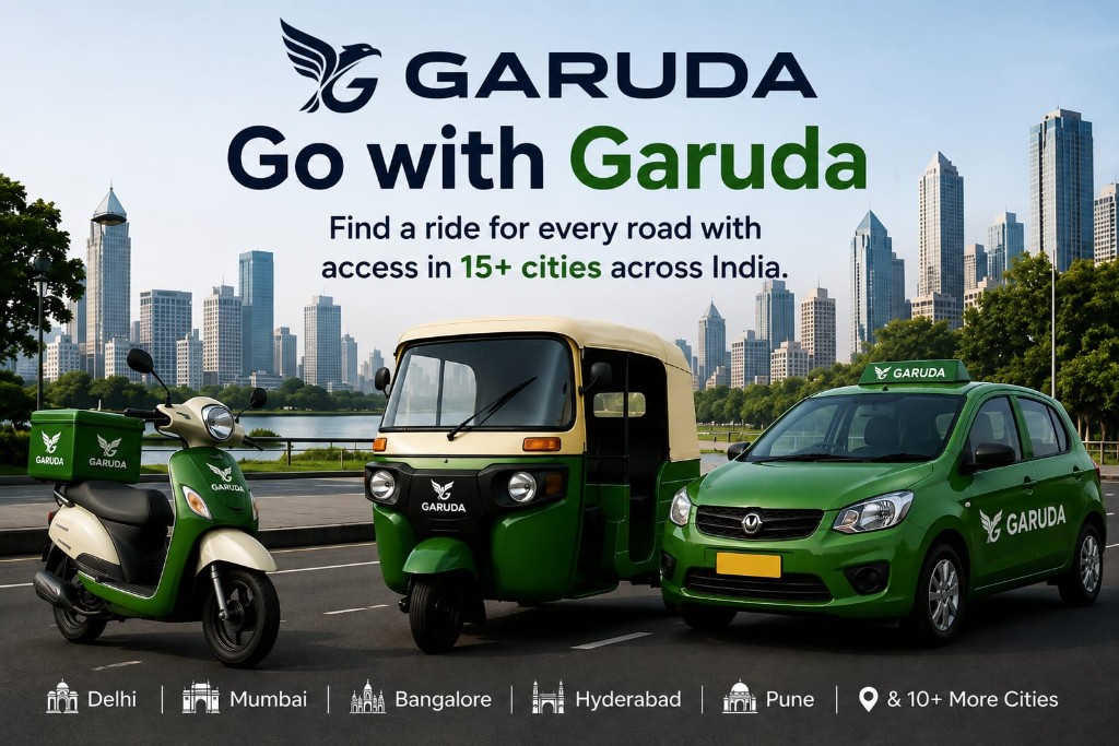 Book a Garuda cab — go anywhere